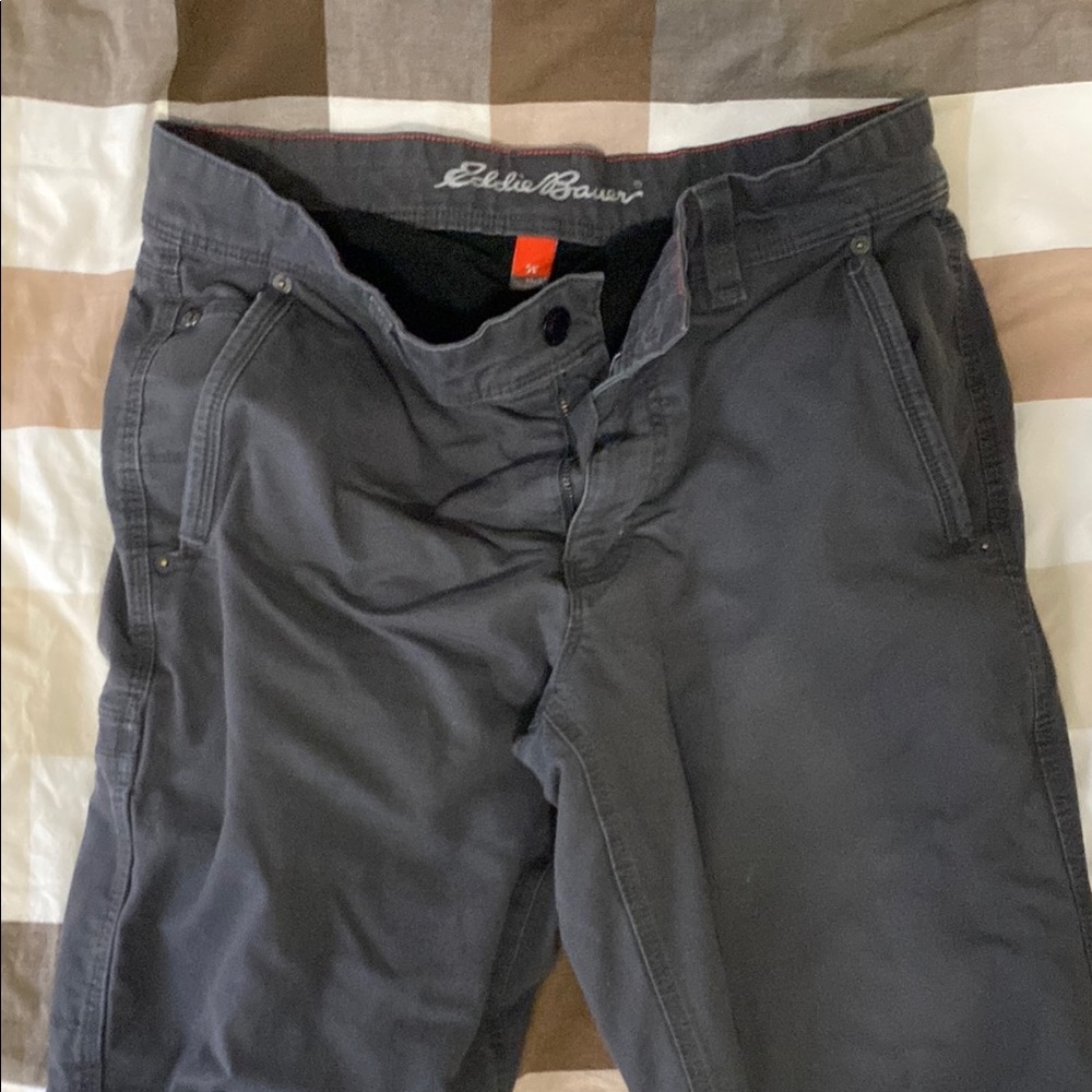 Eddie Bauer Men's Charcoal Fleece Lined Pants